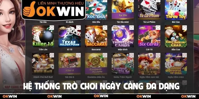 Hệ thống trò chơi ngày càng đa dạng