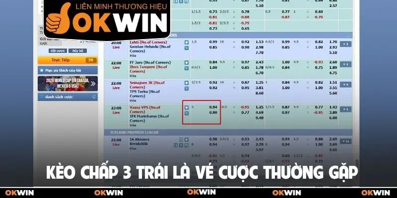 Kèo Chấp 3 Trái Là Gì? Cách Chơi Kèo HDP 3 Trái Chuẩn 1 Kèo chấp 3 trái là vé cược thường gặp